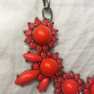 Jcrew coral colored floral design necklace